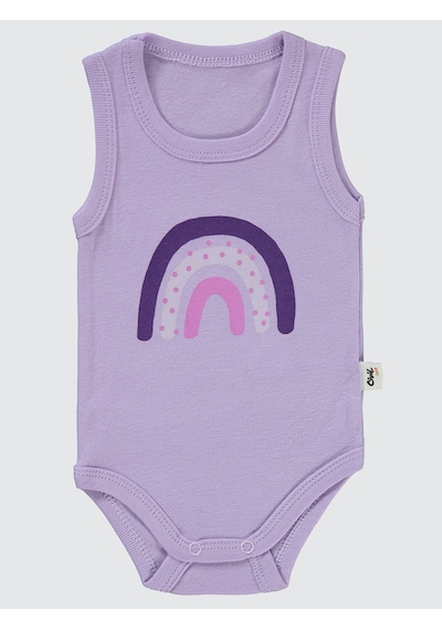 Civil Baby Kız Bebek Çıtçıtlı Badi 1-36 Ay Lila