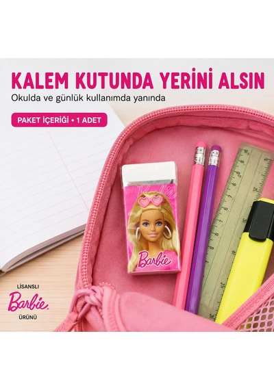 Bakgelal Barbie Resimli Silgi Beyaz Çocuk Silgisi Okul Ve Kırtasiye Malzemesi - 9084126225302