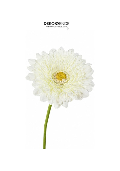 Yapay Çiçek Gerbera Dal Beyaz 60 Cm