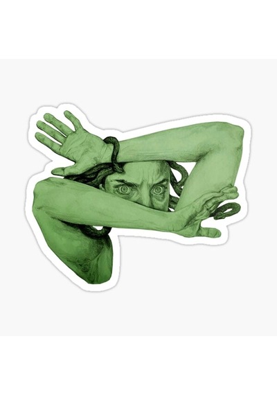 Medusa Sticker Yapıştırma Etiket 19cm