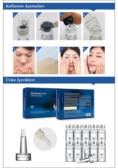 Essence B6 Özlü Vitamin Serum 10 Adet X Hyalüronik Asit Ampül Seti 5 Ml