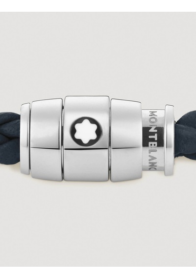 Montblanc Büyük Soft Mavi Deri Bileklik 136014 Mavi