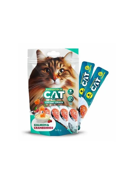 Euro Gold Cat Somon Balığı Ve Kızılcık Aromalı Sıvı Kedi Ödülü 5x15gr