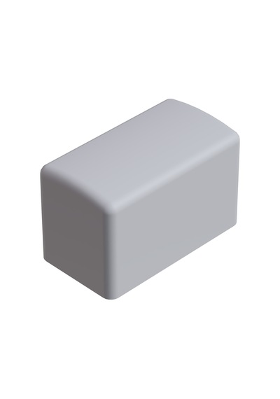 Cateksss 20x40 Mm Dış Profil Pabucu Beyaz - 60 Lı Paket