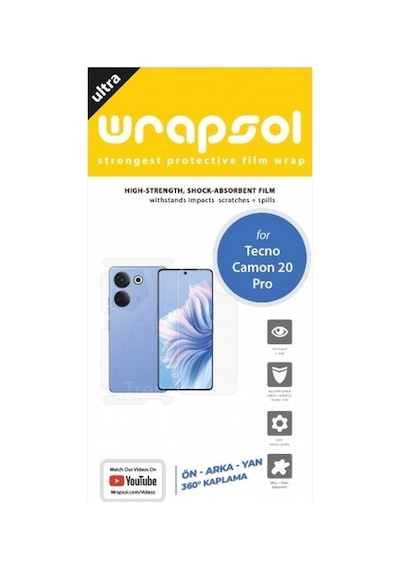 Tecno Camon 20 Pro Ön, Arka Ve Yan 360 Derece Tam Kaplama Poliüretan Film
