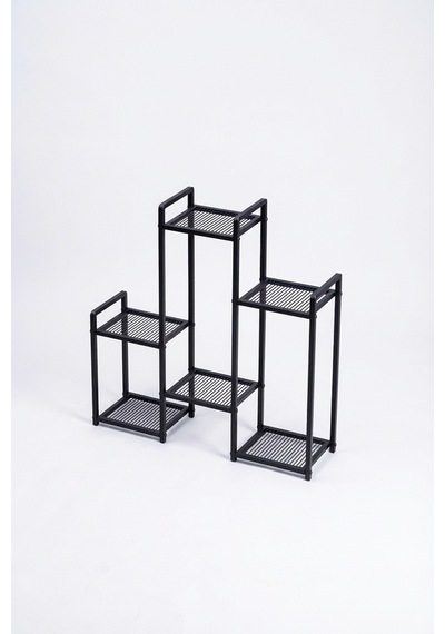 Uykula Modern Metal 6 Raflı Bitki Standı Dekoratif Saksılık Raf, Balkon & Salon Çiçeklik Standı