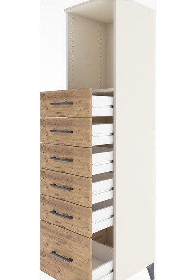 Hyperion Dolap Tek Raflı 6 Çekmeceli 44x44x182 Aytaşı-çam Aytaşı