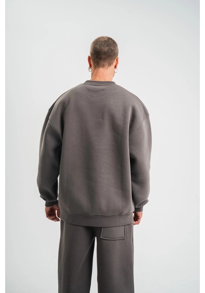 Barlashive Erkek Uzun Kol Bisiklet Yaka 3 İplik Pamuklu Kışlık Sweatshirt - Füme Çok Renkli Barlashive Erkek Uzun Kol Bisiklet Yaka 3 İplik Pamuklu Kışlık Sweatshirt - Füme Çok Renkli