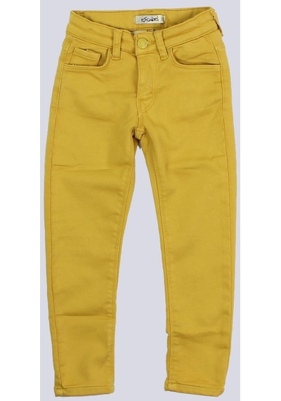 Escabel Kız Çocuk Slim Fit Örme Pantolon Sarı