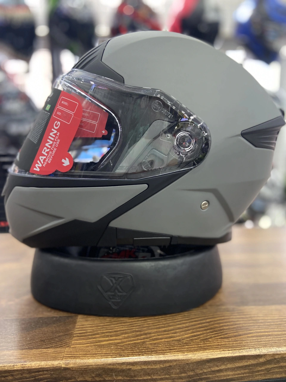 Smk Gullwing Çene Açılır Kask Mat Gri