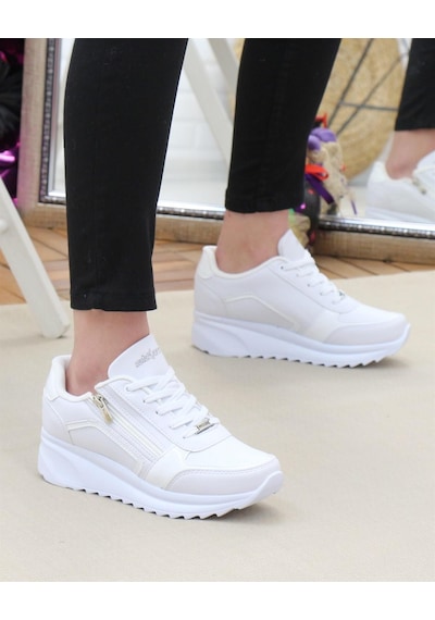 Wickers 2161 Beyaz 36 40 Günlük Kadın Sneakers Beyaz
