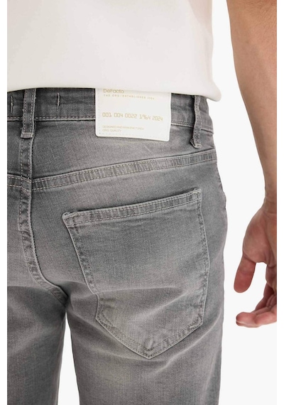 Defacto Slim Fit Dar Kesim Jean Bermuda Şort F4692ax25smnm18 Gri