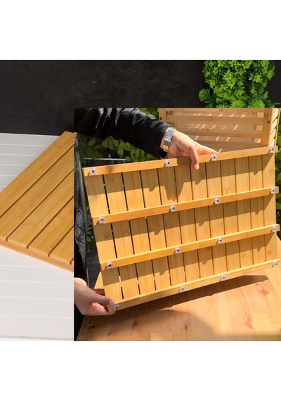 Bambu Büyük Boy Banyo Matı Banyo Paspası 40x60 Krem