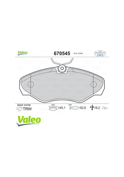 Valeo-670545 Ön Balata Trafic 1.9-Espace 98-02 514695763