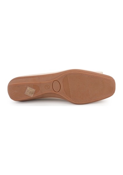 Libero L076.3101 Hakiki Deri Tokalı Esnek Kauçuk Taban Kadın Loafer Casual Ayakkabı Bej