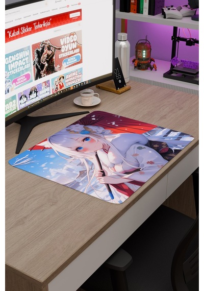Azur Lane Kaymaz Dikişli Kauçuk Oyuncu Mousepad V3 - 48x40 Xl Gaming Mouse Pad Fare Altlığı
