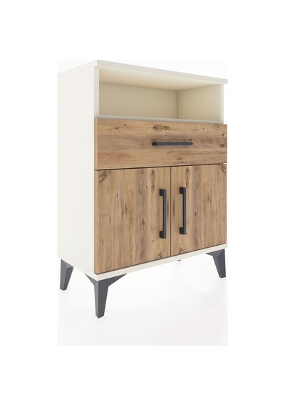 Arges Komodin 2 Raflı Tek Çekmeceli 2 Kapaklı 60x30x80 Aytaşı-çam Aytası