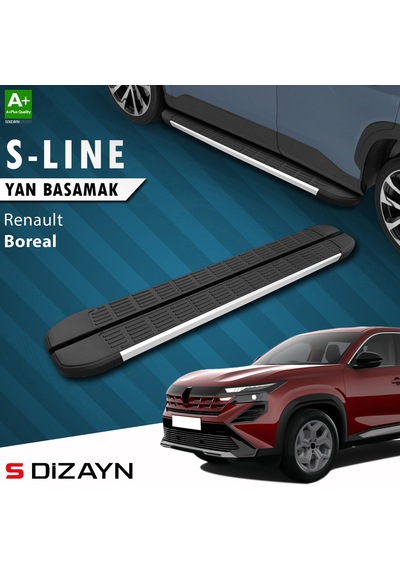 S-dizayn Renault Boreal S-line Aluminyum Yan Basamak 183 Cm 2025 Üzeri A+ Kalite
