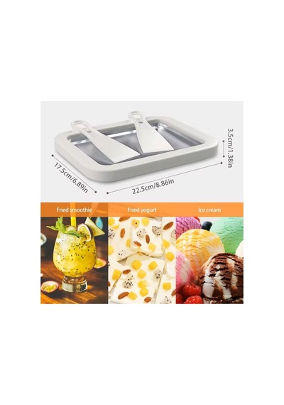 Ev Tipi Spatulalı Kore Tarzı Rulo Dondurma Tavası Yoğurt Dondurma Bowl Tabağı Dondurma Yapma Aparat Mix