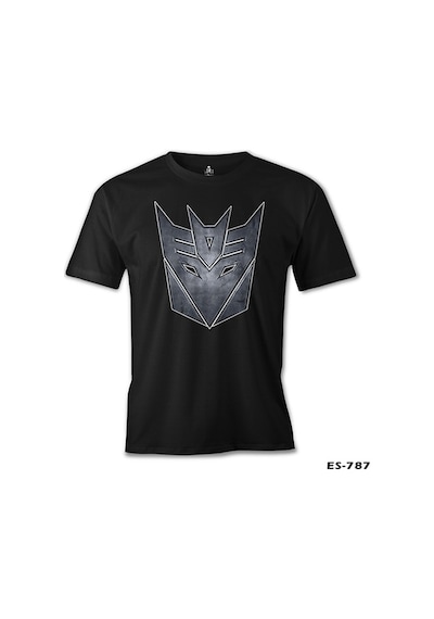 Transformers Logo 2 Baskılı Siyah Erkek Tshirt 001