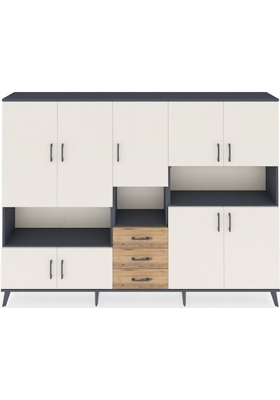 Arges Dolap 13 Raflı 3 Çekmeceli 9 Kapaklı 220x30x163 Antrasit-ay Antrasit-aytaşı/çam Arges Dolap 13 Raflı 3 Çekmeceli 9 Kapaklı 220x30x163 Antrasit-ay Antrasit-aytaşı/çam