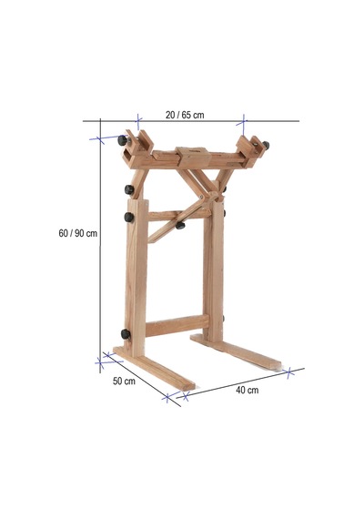 Kasnak Tutucu Ahşap Ayaklı Stand 20cm İle 65cm Arası Tüm İğneli/telli Kasnak Bağlanabilir Özellik