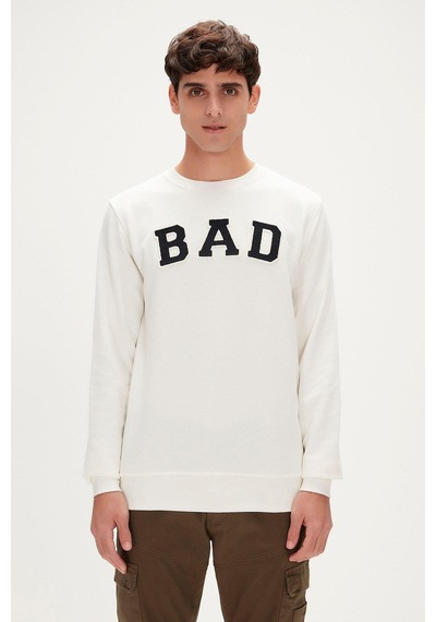 Bad Bear Bad Convex Erkek Sweatshirt-5165 Off-white