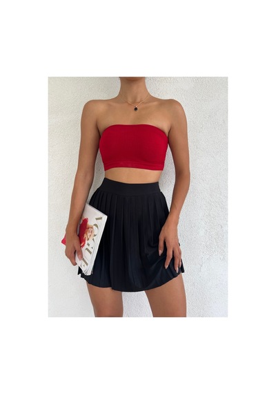 Winmoda34 Kadın Tenis Eteği Içten Taytlı Siyah
