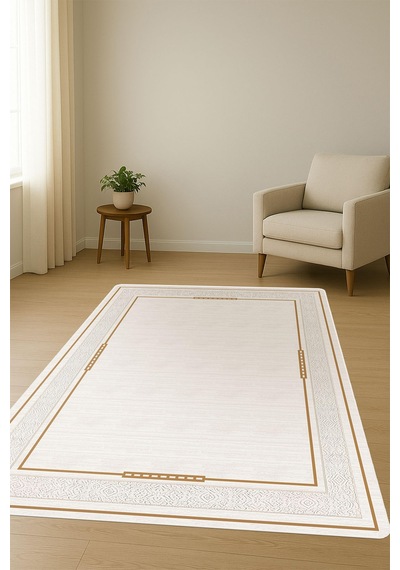 Modern Desenli Dijital Baskı Kaymaz Taban Halı H1034 Renkli