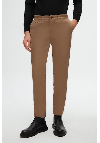Twn Slim Fit Koyu Bej Armürlü Chino Pantolon 5ecc3s208232m Bej