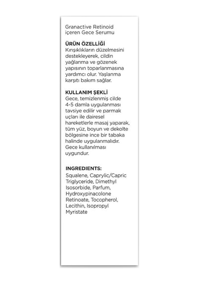 OSL Omega Skin Lab Güçlü  Granactive Retinoid 3 In Squalene Serum 30 ML