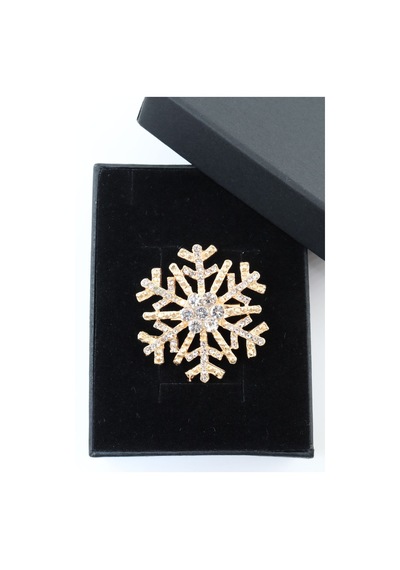 Kar Tanesi Broş. Taşlı Tasarım Broş. Yaka İğnesi Broş. Kadın Broş. Erkek Broş. Broş. Unisex Gold