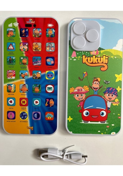 Eğitici Çok Özellikli Kukili Şarjlı Telefon 500 Farklı Sesli