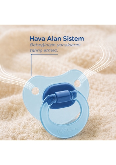 Wee Baby Akide Damaklı Emzik No:2 Mavi 6-18 Ay
