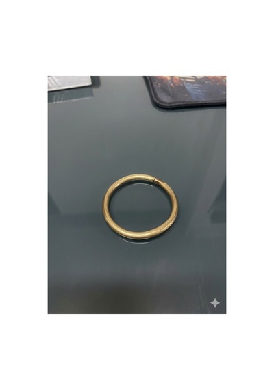 %100 Som Pirinç Peçete Yüzüğü 4 Mm Gold