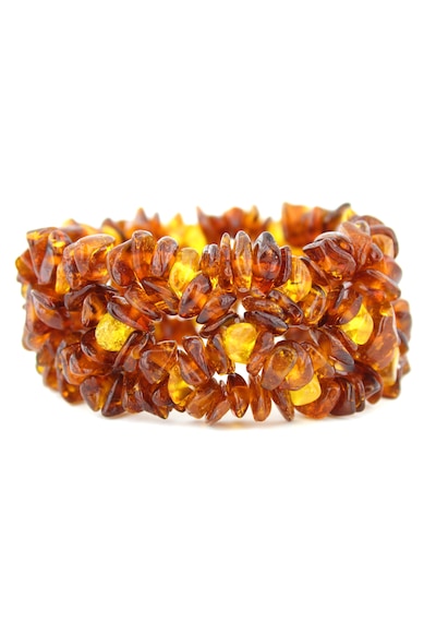 Kehribar Bileklik Amorf Tasarım Ambergold Blk23-121 Çok Renkli