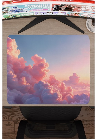 Bulutlar Kaymaz Dikişli Kauçuk Oyuncu Mousepad V4 - 48x40 Xl Gaming Mouse Pad Fare Altlığı