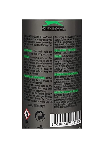 Sport Erkek Yeşil Deodorant