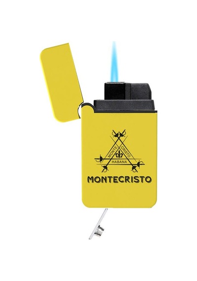 Montecristo Plastik Jet Alev Delicili Puro Çakmağı Sarı