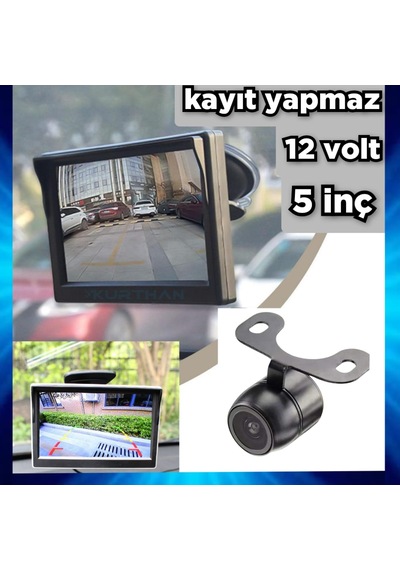 5'' Ekran + 1 Tane Kelebek Kamera Seti 12 Volt Kayıt Yapmaz