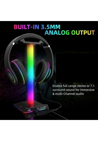 Hpy Pazar Rgb Gaming Kulaklık Standı Usb, Dokunmatik Işıklı