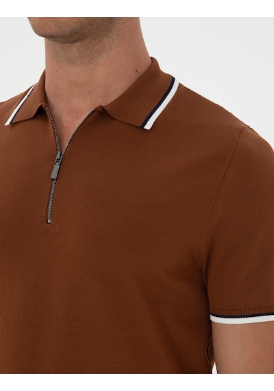 Pierre Cardin Erkek Pas Kazak /triko 50315745-vr040 Açık Turuncu