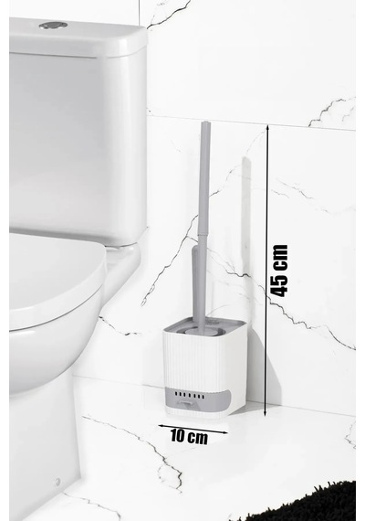 Sara 2li Su Akıtmayan Yapışkanlı Banyo Lavabo Wc Tuvalet Temizleme Fırçası- Beyaz - 683371543 Beyaz