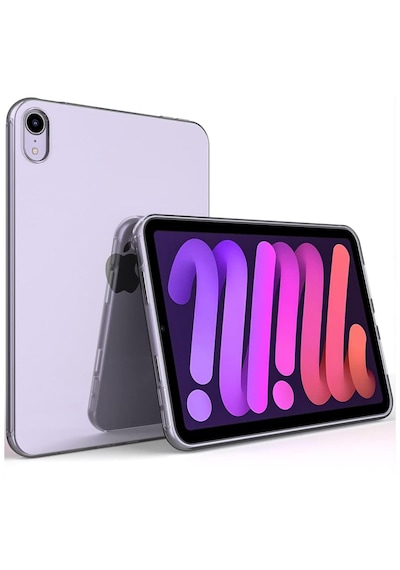 Ukscase Apple Uyumlu iPad  Mini 6 2021 Ve Mini 7 2024 8.4'' Şeffaf Silikon Kılıf Arka Kapak