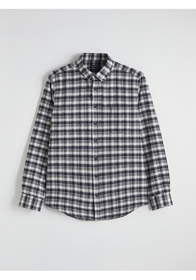 Lcwaıkıkı Classic Gri Regular Fit Ekose Gabardin Erkek Gömlek