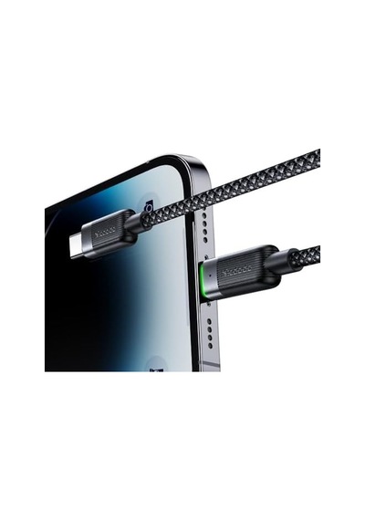 Ca-2010 36w Usb-c To Lightning Manyetik Sarilabilir Kablo - 1.2 M, Siyah