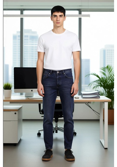 Ersefa Erkek Cool & Comfort Denim Pantolon Boyfriend Kesim Fonksiyonel D Lacivert Ersefa Erkek Cool & Comfort Denim Pantolon Boyfriend Kesim Fonksiyonel D Lacivert