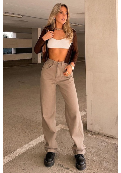 Madmext Mad Girls Bej Palazzo Jean Mg1247-Bej