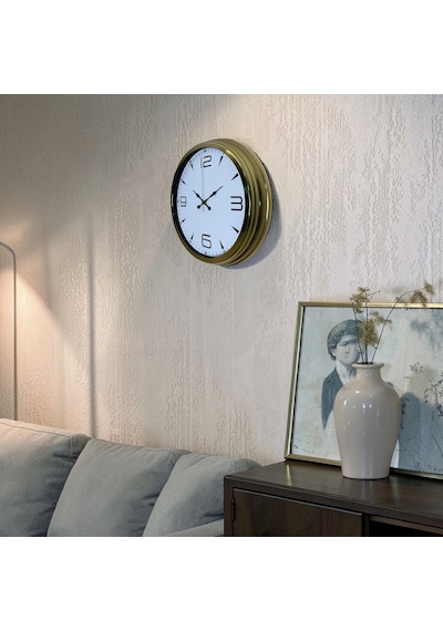Elite Gold 40 Cm Metal Duvar Saati Çok Renkli