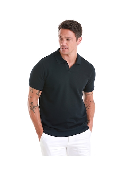 Hatemoğlu Lacivert Regular Fit Düz Polo Yaka Pamuklu Tişört 35362024c011 005 Lacivert